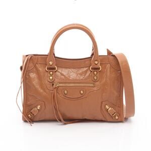 Balenciaga Le City Handbag Leather Brown